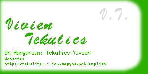 vivien tekulics business card